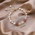 Shangjie oem barroco pérola pulseira peixe cauda esmeralda pulseira feminino charme bracelete ajustável